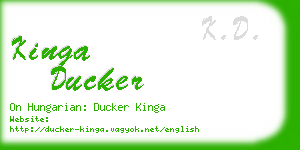 kinga ducker business card